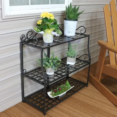 Coupon ๐ฏ Sunnydaze Decor Sunnydaze Indoor/Outdoor Iron Metal 3-Tiered Potted Flower Plant Stand with Scrolled Back Design - 30" - Black โจ 3 Coupon ๐ฏ Sunnydaze Decor Sunnydaze Indoor/Outdoor Iron Metal 3-Tiered Potted Flower Plant Stand with Scrolled Back Design - 30" - Black โจ