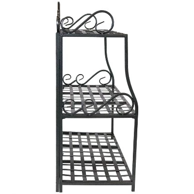 Coupon ๐ฏ Sunnydaze Decor Sunnydaze Indoor/Outdoor Iron Metal 3-Tiered Potted Flower Plant Stand with Scrolled Back Design - 30" - Black โจ 9 Coupon ๐ฏ Sunnydaze Decor Sunnydaze Indoor/Outdoor Iron Metal 3-Tiered Potted Flower Plant Stand with Scrolled Back Design - 30" - Black โจ - Image 7