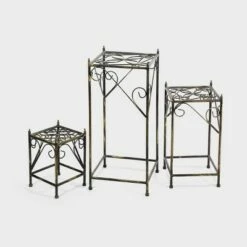 Best reviews of 🤩 Ore International 3pc Iron Square Celtic Clover Plant Stands Black/Gold 😉