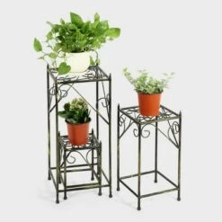 Best reviews of 🤩 Ore International 3pc Iron Square Celtic Clover Plant Stands Black/Gold 😉 -Planters Sales Store unnamed file 7060