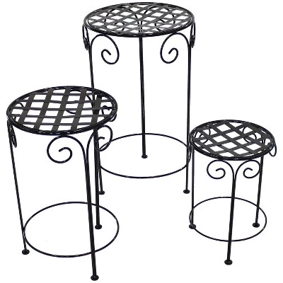Promo โ Sunnydaze Decor Sunnydaze Indoor/Outdoor Iron Metal Potted Flower Plant Stand with Scroll Design - 24" - Black - 3pc ๐ 8 Promo โ Sunnydaze Decor Sunnydaze Indoor/Outdoor Iron Metal Potted Flower Plant Stand with Scroll Design - 24" - Black - 3pc ๐ - Image 6