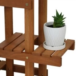 Best deal 🔥 Sunnydaze Decor Sunnydaze Indoor/Outdoor Meranti Wood with Teak Oil Finish 7-Tiered Succulent Flower Plant Stand Display Shelf - 36" - Brown 🧨 -Planters Sales Store unnamed file 7126