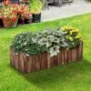 New 🔥 Outsunny 40" x 16" x 12" Raised Bed Garden Flower Planter Box with Fir Wood 4 Drainage Holes & Lightweight Build 😍 -Planters Sales Store unnamed file 714