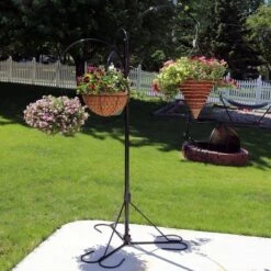 Best Sale 👏 Sunnydaze Decor Sunnydaze Indoor/Outdoor 4-Arm Garden Hanging Basket Flower Plant Stand with Adjustable Arms - 84" - Black 👍 -Planters Sales Store unnamed file 7144