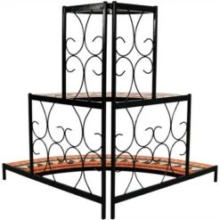 Best deal 😀 Sunnydaze Decor Sunnydaze Indoor/Outdoor Steel 3-Tiered Potted Flower Plant Corner Display Stand Shelf with Mosaic Tiled Top - 40" 🥰 -Planters Sales Store unnamed file 7162