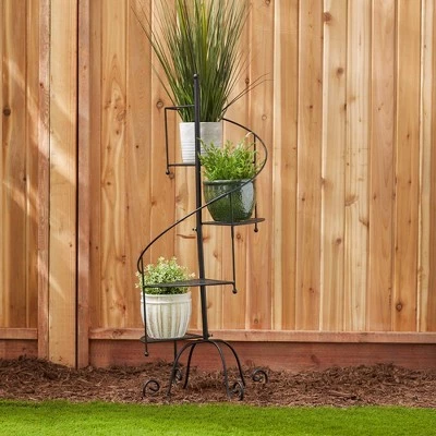 Promo π€© Zingz & Thingz Indoor/Outdoor Iron Spiral Showcase Plant Stand Black - Zings & Thingz π 4 Promo π€© Zingz & Thingz Indoor/Outdoor Iron Spiral Showcase Plant Stand Black - Zings & Thingz π - Image 2