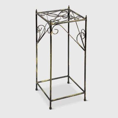 Wholesale ๐คฉ Square Iron Plant Stand Black/Gold - Ore International ๐ 8 Wholesale ๐คฉ Square Iron Plant Stand Black/Gold - Ore International ๐ - Image 6