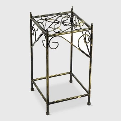 Wholesale ๐คฉ Square Iron Plant Stand Black/Gold - Ore International ๐ 9 Wholesale ๐คฉ Square Iron Plant Stand Black/Gold - Ore International ๐ - Image 7