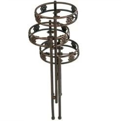 Discount 😍 Sunnydaze Decor Sunnydaze Indoor/Outdoor Steel 3-Tiered Folding Decorative Potted Flower Plant Stand Display - 29" - Bronze 👏 -Planters Sales Store unnamed file 7237