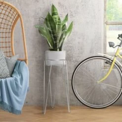 Budget 🔥 mDesign Modern Farmhouse Home Decor Plant Stand Set, 3 Pieces 🎁