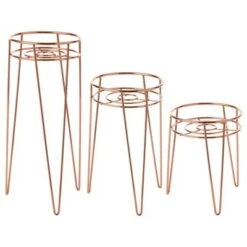 Budget 🔥 mDesign Modern Farmhouse Home Decor Plant Stand Set, 3 Pieces 🎁 -Planters Sales Store unnamed file 7276