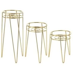 Budget 🔥 mDesign Modern Farmhouse Home Decor Plant Stand Set, 3 Pieces 🎁 -Planters Sales Store unnamed file 7278