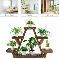 Best reviews of 👏 Costway Wood Plant Stand Triangular Shelf 6 Pots Flower Shelf Storage Rack Plant Holder 🎉 -Planters Sales Store unnamed file 7286