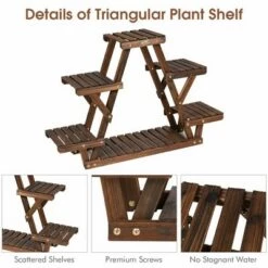 Best reviews of 👏 Costway Wood Plant Stand Triangular Shelf 6 Pots Flower Shelf Storage Rack Plant Holder 🎉 -Planters Sales Store unnamed file 7288