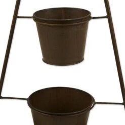 Buy 🥰 Zingz & Thingz 18.5" Indoor/Outdoor Metal Windmill Plant Stand Black - Zings & Thingz 😀