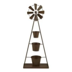 Buy 🥰 Zingz & Thingz 18.5" Indoor/Outdoor Metal Windmill Plant Stand Black - Zings & Thingz 😀 -Planters Sales Store unnamed file 7291