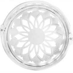 Promo 😉 Sunnydaze Decor Sunnydaze Indoor/Outdoor Steel 4-Tiered Ferris Wheel Potted Flower Plant Stand Display - 28" - White 🥰 -Planters Sales Store unnamed file 7299