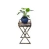 Flash Sale 🔔 Metal Rectangular Plant Stand with Gray Stone Slab - Black/Gold - Ore International 🎉 -Planters Sales Store unnamed file 7302