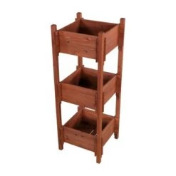 Promo 🌟 47" H Rectangular Wood Planter Stands And Holders - Brown - Leisure Season 👏 -Planters Sales Store unnamed file 7311
