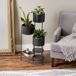 Flash Sale 🎁 Zingz & Thingz 11" Indoor/Outdoor Iron 3-Tier Barrel Bucket Plant Stand Black - Zings & Thingz 🧨 -Planters Sales Store unnamed file 7345