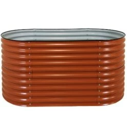 Discount 🛒 Sunnydaze Decor Sunnydaze Large Oval Steel Raised Garden Bed - Stand-Up Height - 62.5" W x 32" H - Brown 🧨 -Planters Sales Store unnamed file 735