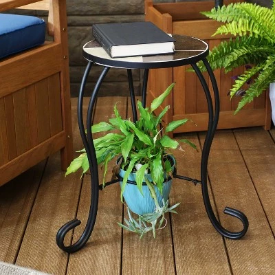 Hot Sale ๐ Sunnydaze Decor Sunnydaze Indoor/Outdoor Steel Frame Decorative Antique Ceramic Tile Top Flower Plant Stand Display Side Table - 12" ๐ 7 Hot Sale ๐ Sunnydaze Decor Sunnydaze Indoor/Outdoor Steel Frame Decorative Antique Ceramic Tile Top Flower Plant Stand Display Side Table - 12" ๐ - Image 5