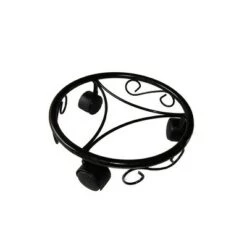 Discount 🎁 4" x 11.25" Plant Caddy on Wheels Black - Ore International 🎁