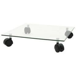 Best Pirce 👏 vidaXL Plant Rollers 2 pcs Tempered Glass 13.8" x 13.8" Square 🌟