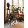 Outlet 🎉 22" Large Indoor Outdoor Iron Arne Plant Stand with Deep Galvanized Steel Tray Black - ACHLA Designs ⌛ -Planters Sales Store unnamed file 7455