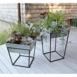 Outlet 🎉 22" Large Indoor Outdoor Iron Arne Plant Stand with Deep Galvanized Steel Tray Black - ACHLA Designs ⌛ 9 Outlet 🎉 22" Large Indoor Outdoor Iron Arne Plant Stand with Deep Galvanized Steel Tray Black - ACHLA Designs ⌛ -Planters Sales Store unnamed file 7458