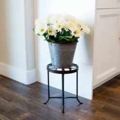 Buy 🎉 Small Round Iron Table Flowers Plant Stand - ACHLA Designs ⭐