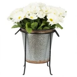 Brand new 🤩 14" Patio Ring Iron Plant Stand Black - ACHLA Designs 😉