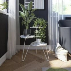 Best reviews of 🎁 Athena Plant Stand Marble - Novogratz White 🔥