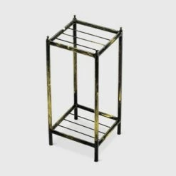 Outlet 😍 2-Tier Square Iron Plant Stand Black/Gold - Ore International ❤️ -Planters Sales Store unnamed file 7528
