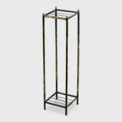 Outlet 😍 2-Tier Square Iron Plant Stand Black/Gold - Ore International ❤️ -Planters Sales Store unnamed file 7529