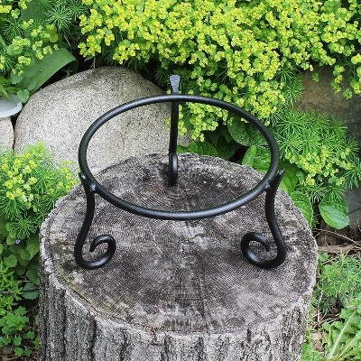Promo 😉 9.5" Versatile Short Iron Stand for Planter, Birdbath, Gazing Ball Black - ACHLA Designs 😍 7 Promo 😉 9.5" Versatile Short Iron Stand for Planter, Birdbath, Gazing Ball Black - ACHLA Designs 😍 - Image 5