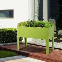 Outlet 👏 Costway 24'' x12'' Outdoor Elevated Garden Plant Stand Raised Tall Flower Bed Box 👏 -Planters Sales Store unnamed file 755