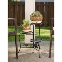 Brand new 🔔 Zingz & Thingz 10.1" Indoor/Outdoor Iron Country Apple Plant Stand Black - Zings & Thingz 🔥 -Planters Sales Store unnamed file 7559