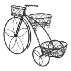 Cheapest 🛒 Zingz & Thingz 13.1" Indoor/Outdoor Iron Tricycle 3-Tier Plant Stand Black - Zings & Thingz 😀 -Planters Sales Store unnamed file 7561