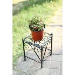 Wholesale ⭐ Small Square Iron Plant Stand Black/Gold - Ore International ✨ -Planters Sales Store unnamed file 7576