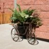Cheap 🔥 Sunnydaze Decor Sunnydaze Indoor/Outdoor Rustic Metal Tricycle Standing Planter Basket for Front Yard, Porch, Garden, or in the Home - 12" - Brown ⌛