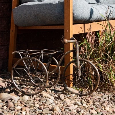 Cheap 🔥 Sunnydaze Decor Sunnydaze Indoor/Outdoor Rustic Metal Tricycle Standing Planter Basket for Front Yard, Porch, Garden, or in the Home - 12" - Brown ⌛ 6 Cheap 🔥 Sunnydaze Decor Sunnydaze Indoor/Outdoor Rustic Metal Tricycle Standing Planter Basket for Front Yard, Porch, Garden, or in the Home - 12" - Brown ⌛ - Image 4