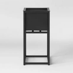 Discount ⌛ Indoor/Outdoor Square Iron Planter with Stand Black - Project 62™ 🥰 -Planters Sales Store unnamed file 7641