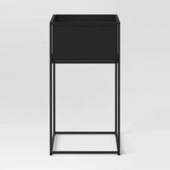 Discount ⌛ Indoor/Outdoor Square Iron Planter with Stand Black - Project 62™ 🥰 -Planters Sales Store unnamed file 7642
