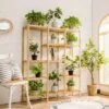 Best Pirce ⭐ Costway Multifunctional Bamboo Shelf Storage Organizer Rack Plant Stand Display Closet ⌛ -Planters Sales Store unnamed file 7646