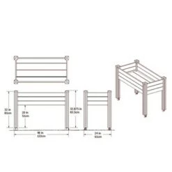 Best Sale 🎉 Vita 32" Rectangular Vinyl Sunseeker Rolling Raised Garden Bed White 👍 -Planters Sales Store unnamed file 768