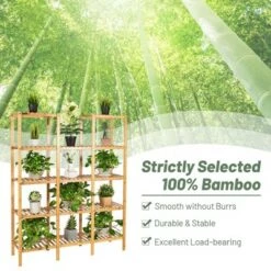 Cheapest ⌛ Costway Multifunctional Bamboo Shelf Flower Plant Stand Display Storage Rack Unit Closet 😍 -Planters Sales Store unnamed file 7691