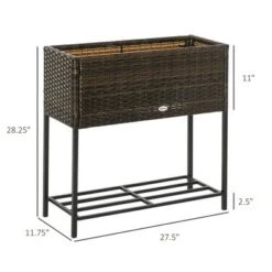 Wholesale 🤩 Outsunny Elevated Metal Raised Garden Bed with Rattan Wicker Look Underneath Tool Storage Rack Sophisticated Modern Design 🤩 12 Wholesale 🤩 Outsunny Elevated Metal Raised Garden Bed with Rattan Wicker Look Underneath Tool Storage Rack Sophisticated Modern Design 🤩 -Planters Sales Store unnamed file 7732