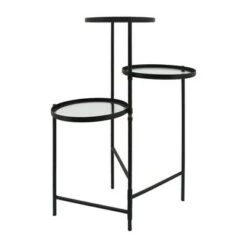 Flash Sale 🎁 22" 3-Layered Metal/Glass Plant Stand - Black - Sagebrook Home 😍 -Planters Sales Store unnamed file 7740