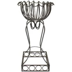 Cheapest 😉 Sunnydaze Decor Sunnydaze Indoor/Outdoor Metal Shell-Shaped Standing Planter Basket - 2pk - 31.5" ✔️ -Planters Sales Store unnamed file 7759